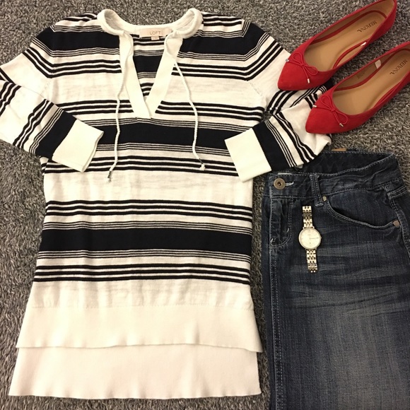 LOFT Sweaters - Striped, LOFT sweater - lightweight!!
